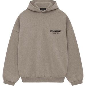 Essentials Fear of God 2024 Heather Gray Hoodie (Half Size Oversized)